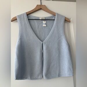Aritzia Wilfred Basque Sweater Vest Light Blue